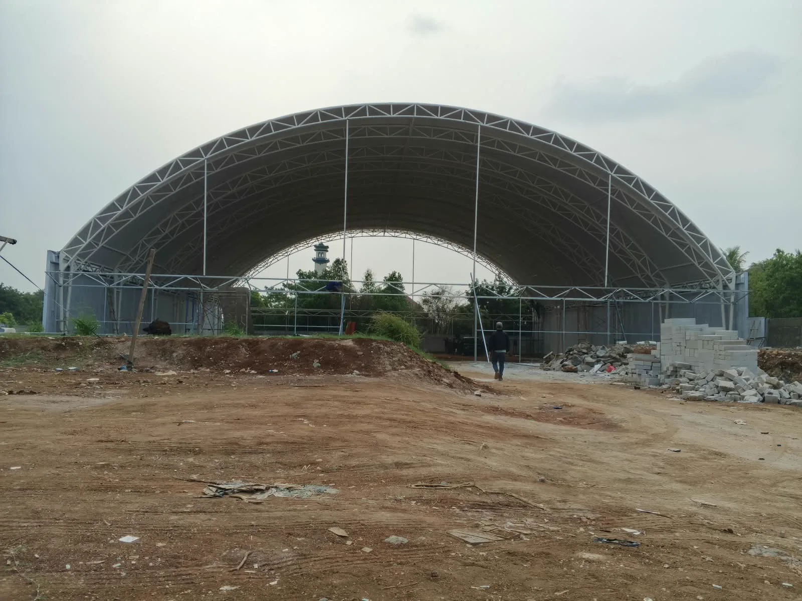 Rangka Baja Membran Gedung Olahraga & Hangar - Cibubur, Jakarta Timur